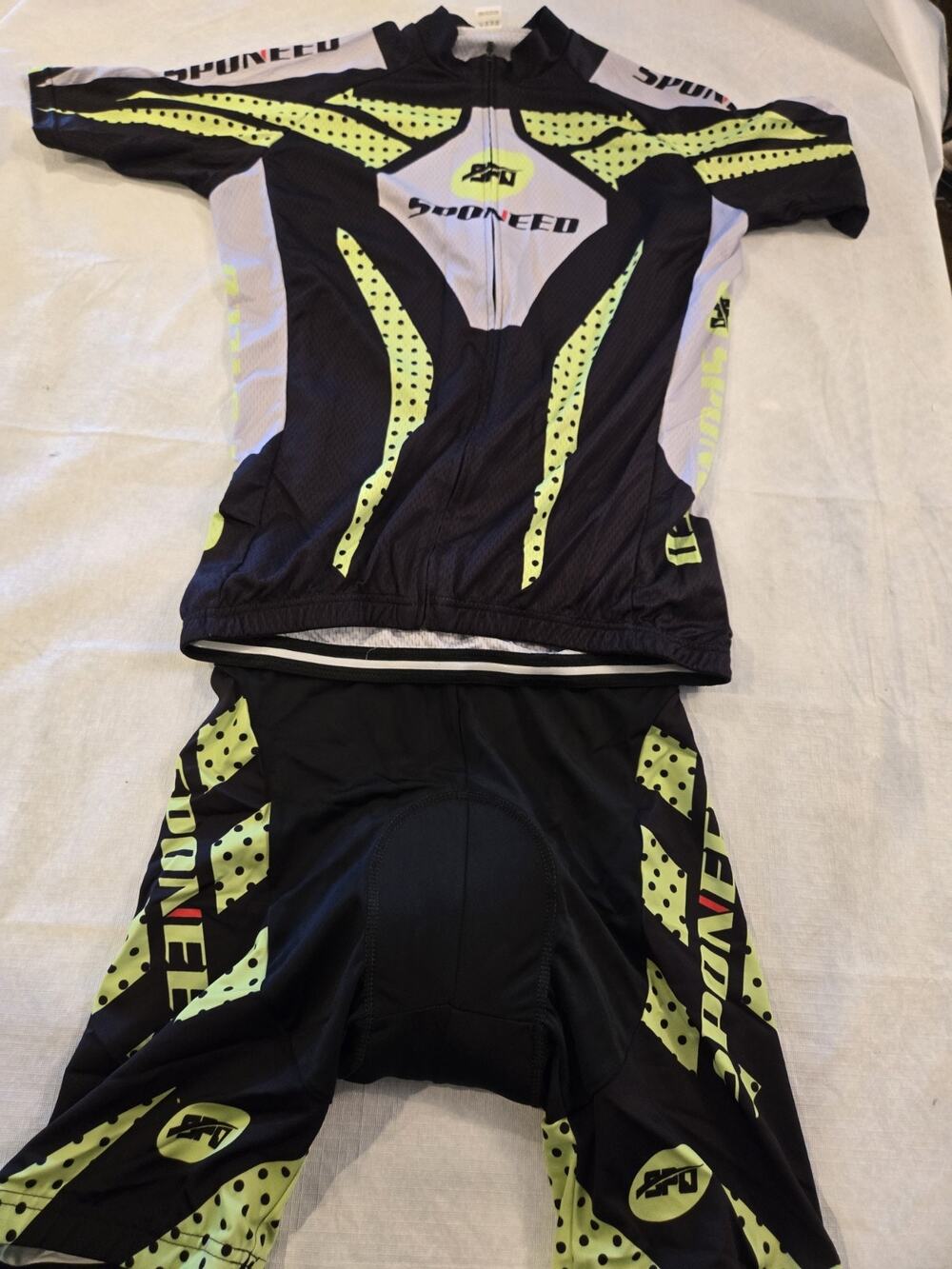 Sponeed Cycle Shirt & Shorts Men's Cycle Gel Pad Seat & Lightweight Jersey M